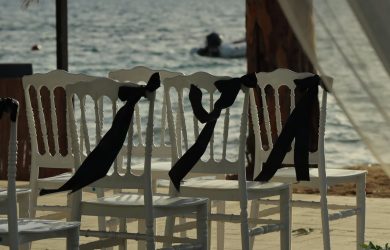 festlig stemning fra stranden